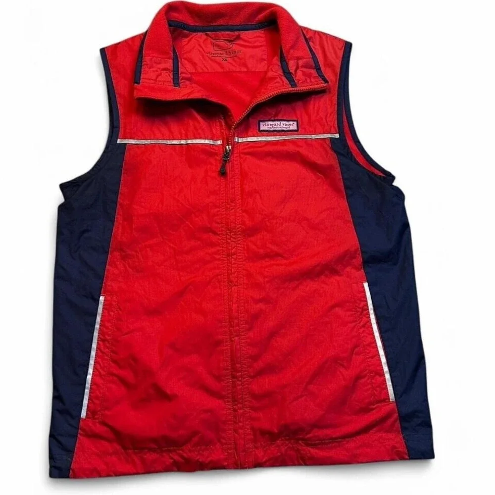 Vineyard Vines Vest Martha's Vineyard‎ Performance Full Zip Men's XS Red